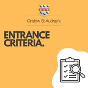 Entrance Criteria